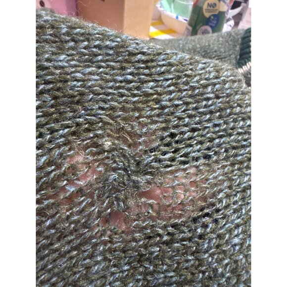 Vintage Indian Brand Size Large Wool & Mohair Womens Cardigan Sweater With Zippe - Picture 9 of 9